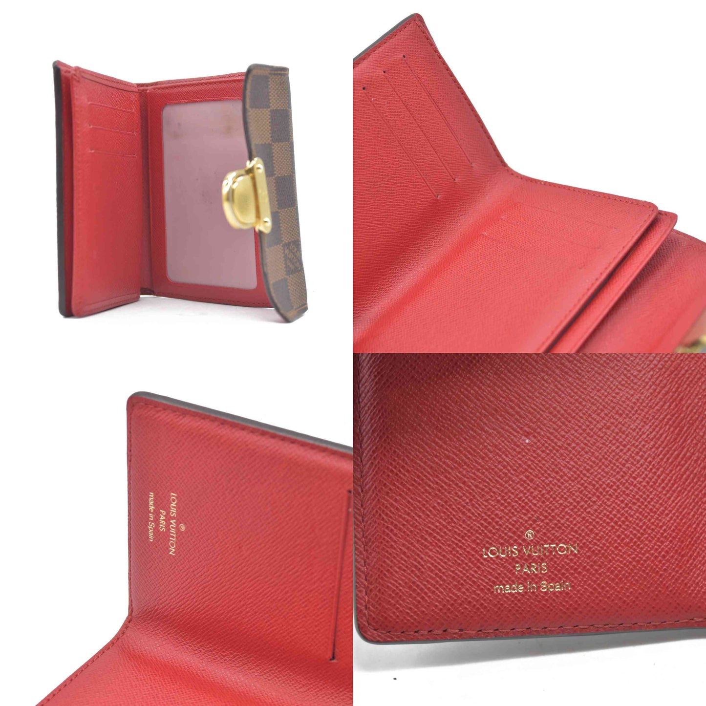 $705 CA1005 2005 Louis Vuitton Damier Ebene Koala Compact Wallet