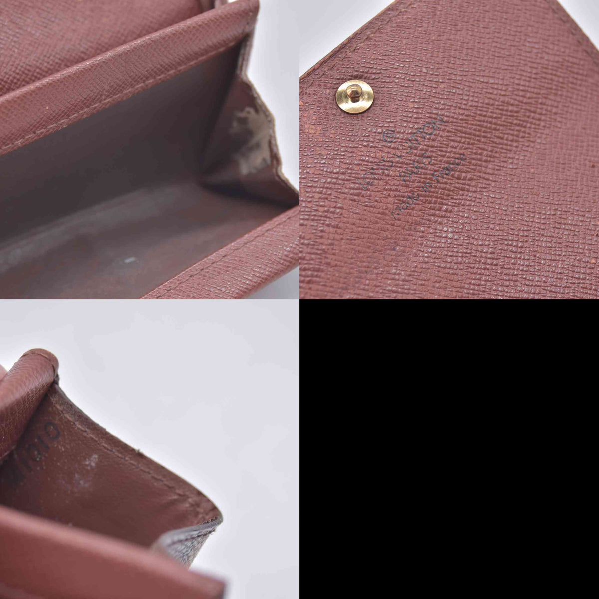 $440 2000 Louis Vuitton Porte Monnaie Coin Purse Wallet MI1010