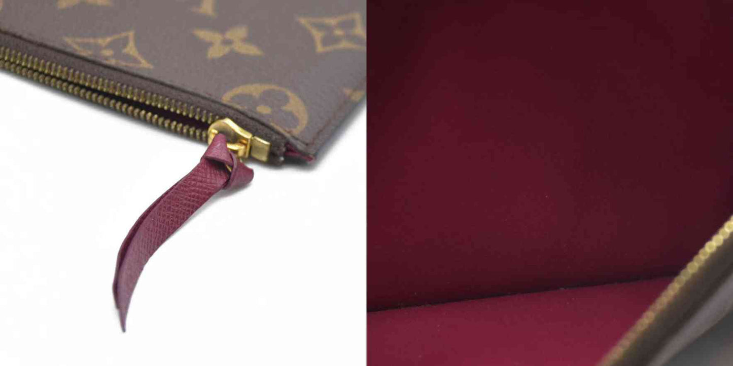 AUCTION $1580 Louis Vuitton Damier Ebene Pochette Félicie Insert Zip Pouch