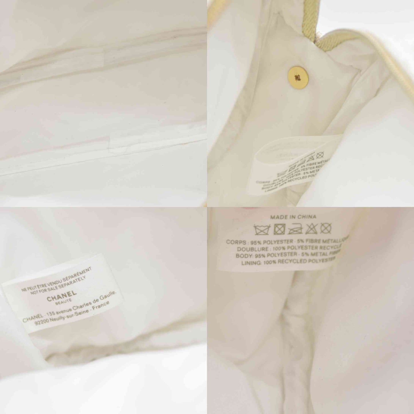 Chanel White & Gold Modified Camera-Style Shoulder Bag (GWP)