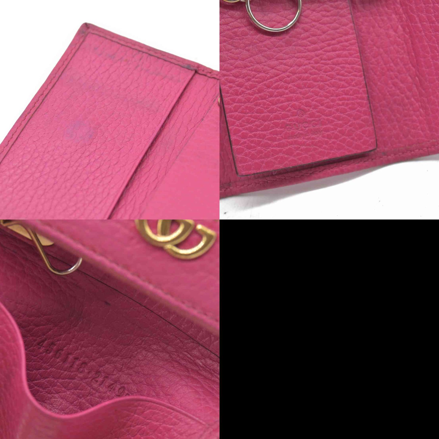 $450 GUCCI GG Marmont Leather 6 Ring Key Case