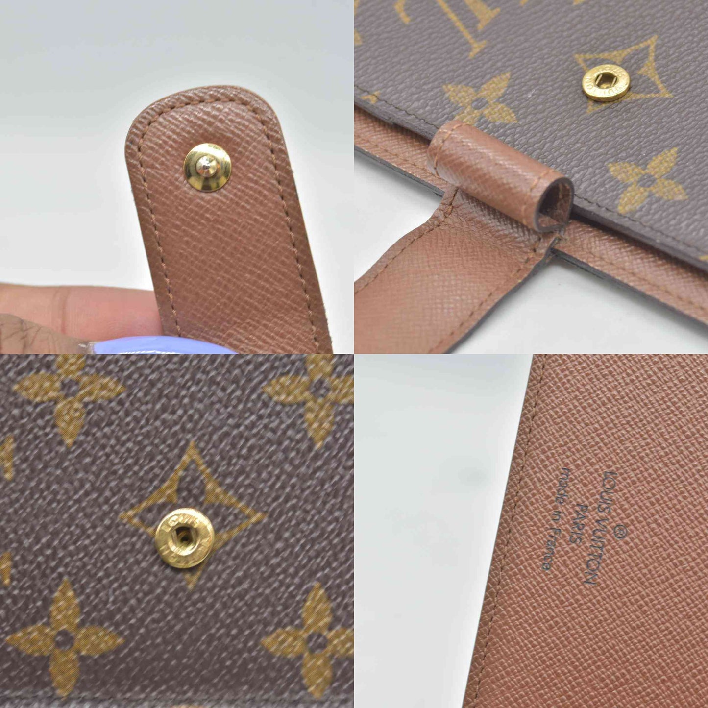 $755 LOUIS VUITTON Monogram Medium Ring Agenda Cover