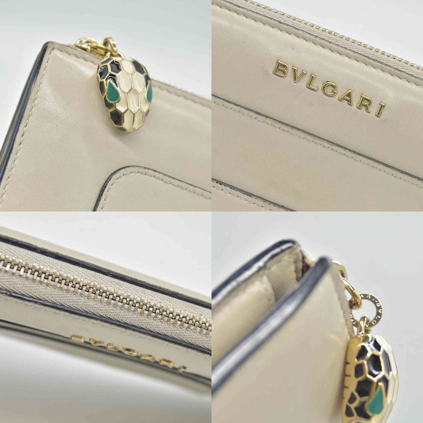 $840 Bvlgari Serpenti leather wallet CONSIGNMENT