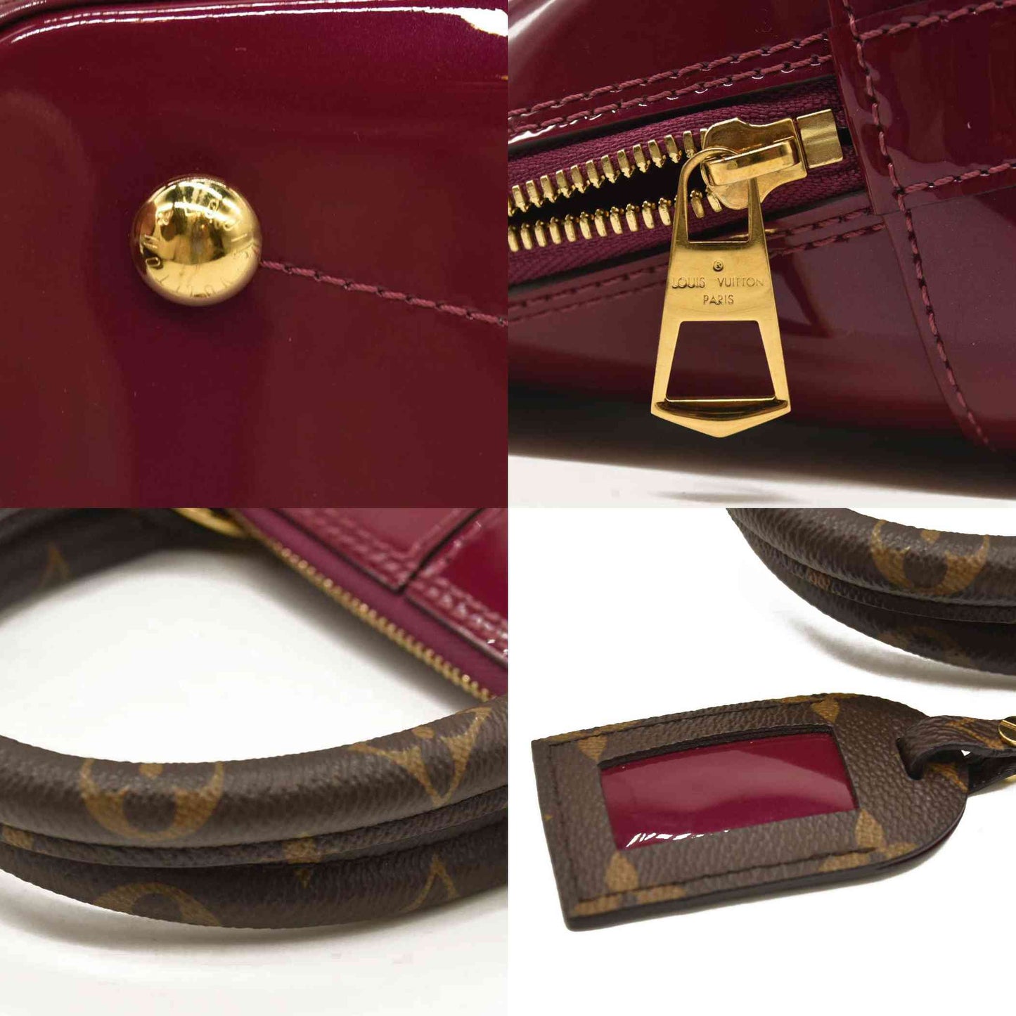 LOUIS VUITTON  Patent Monogram Alma BB Magenta