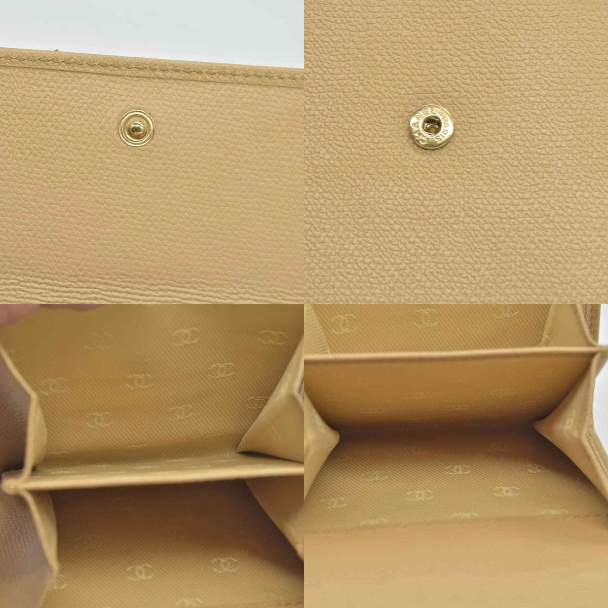 $550 Chanel  Vintage Enamel Button Compact Wallet CONSIGNMENT