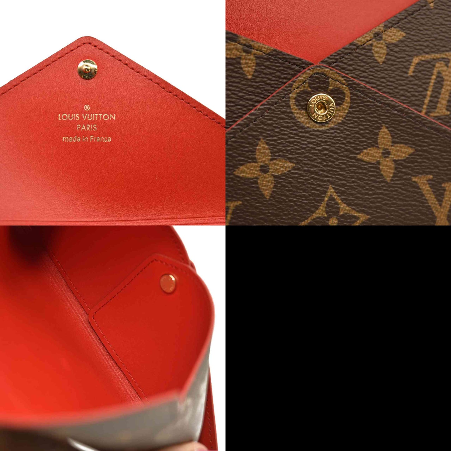 Louis Vuitton  Monogram Medium Kirigami Pochette Insert Red