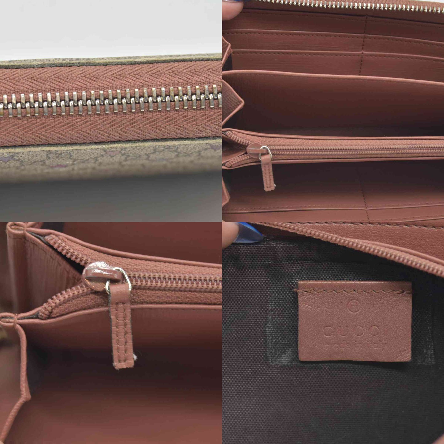 Gucci Micro GG Supreme Stars GG Pierce Zip Around Wallet CONSIGNMENT