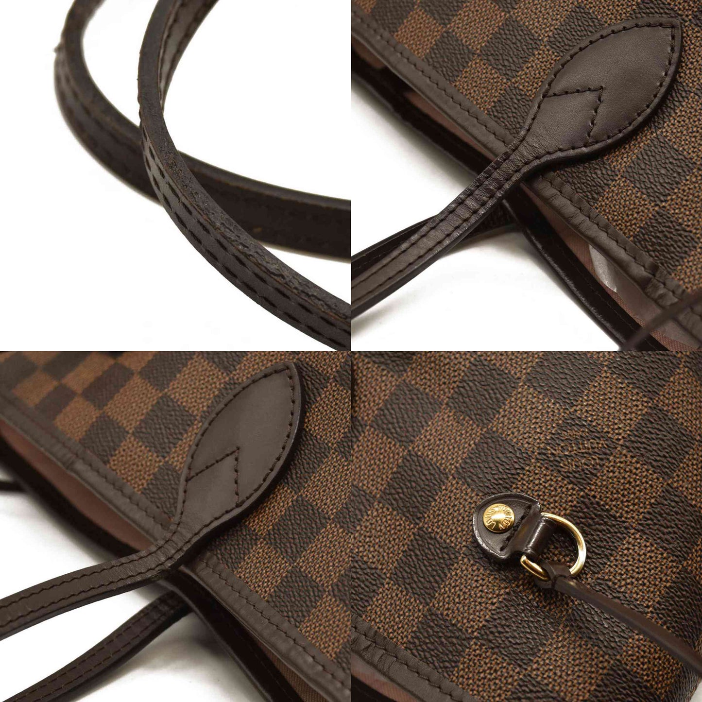 Louis Vuitton  Damier Ebene Neo Neverfull MM Rose Ballerine