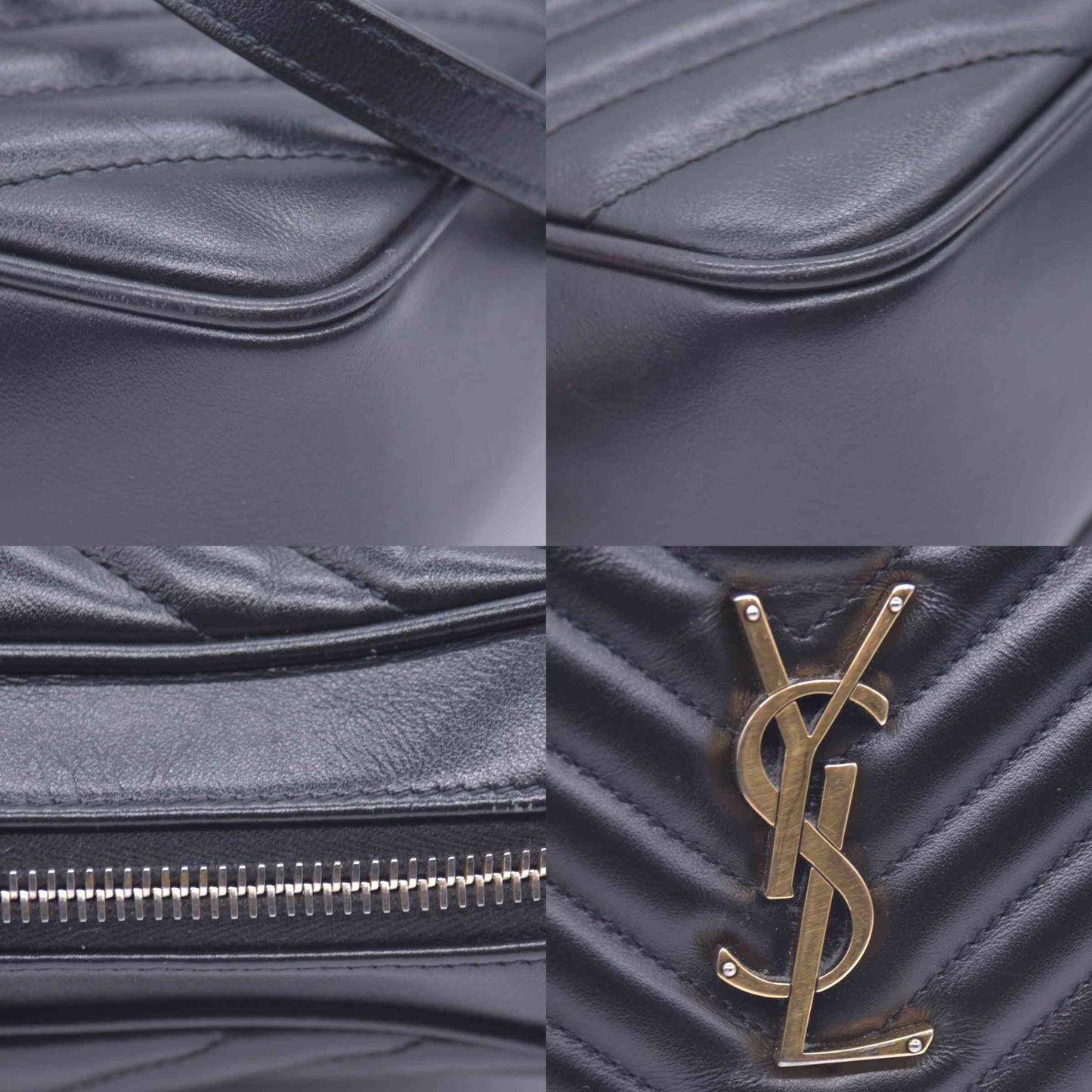 $1710 Saint Laurent Chevron Lou Camera Medium