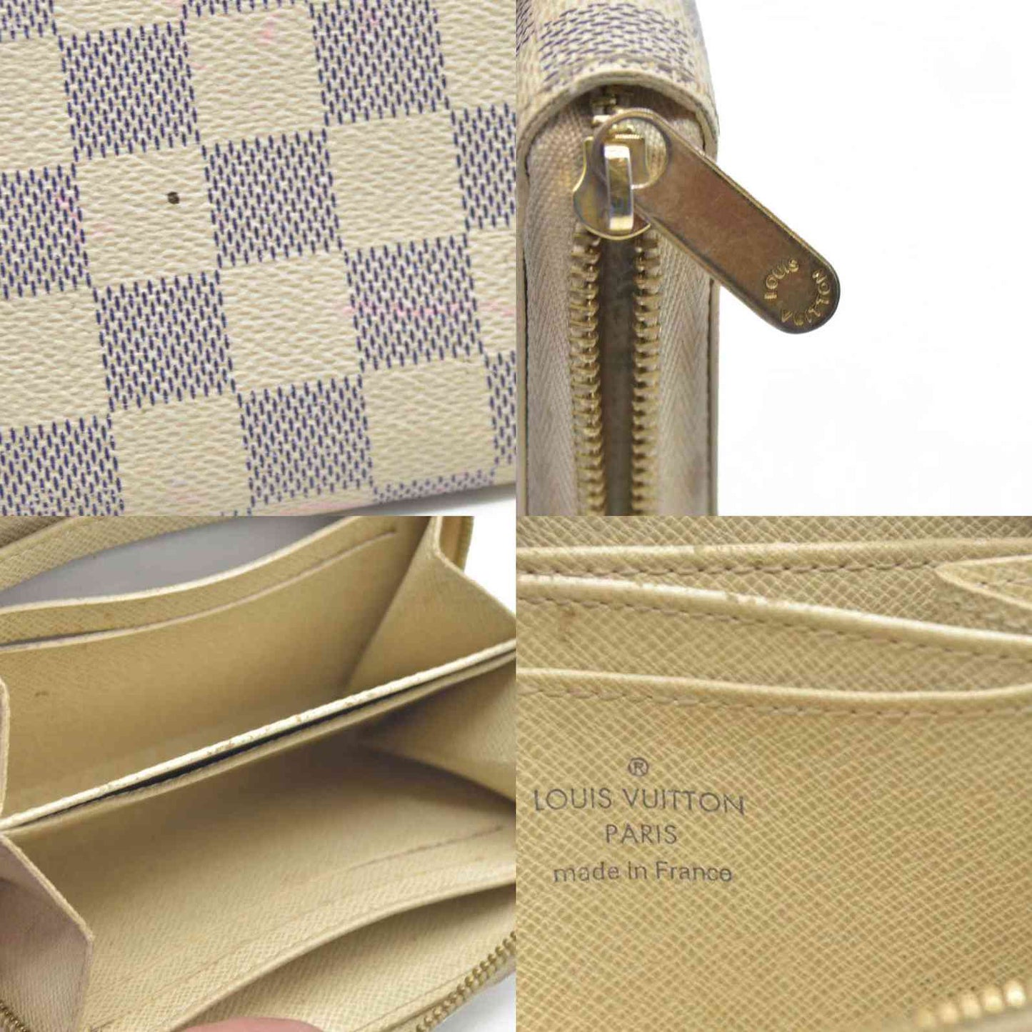 $620 Louis Vuitton  Damier Azur Zippy Coin Purse  CA3172