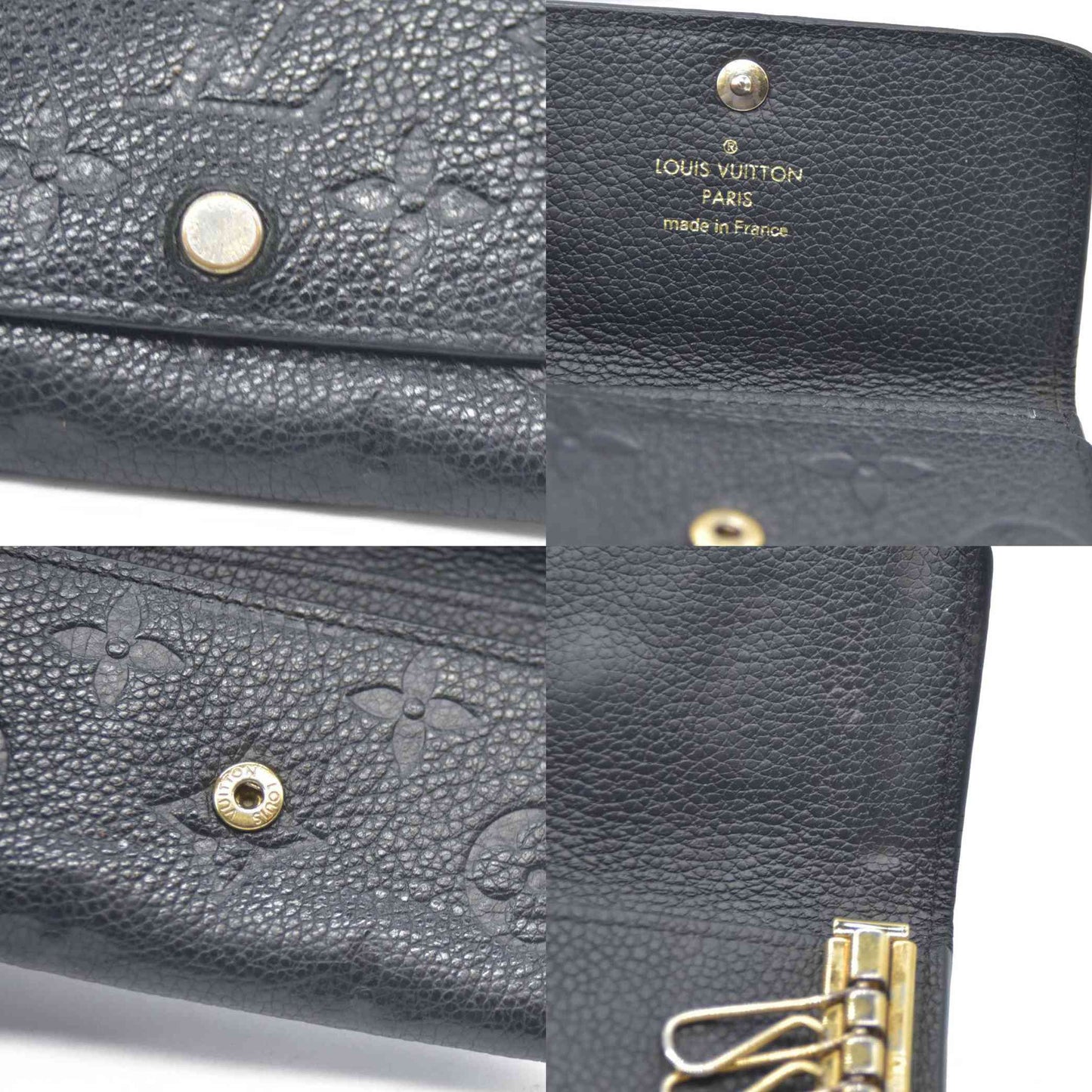 Louis Vuitton Monogram Empreinte 6 Ring Key Case Black