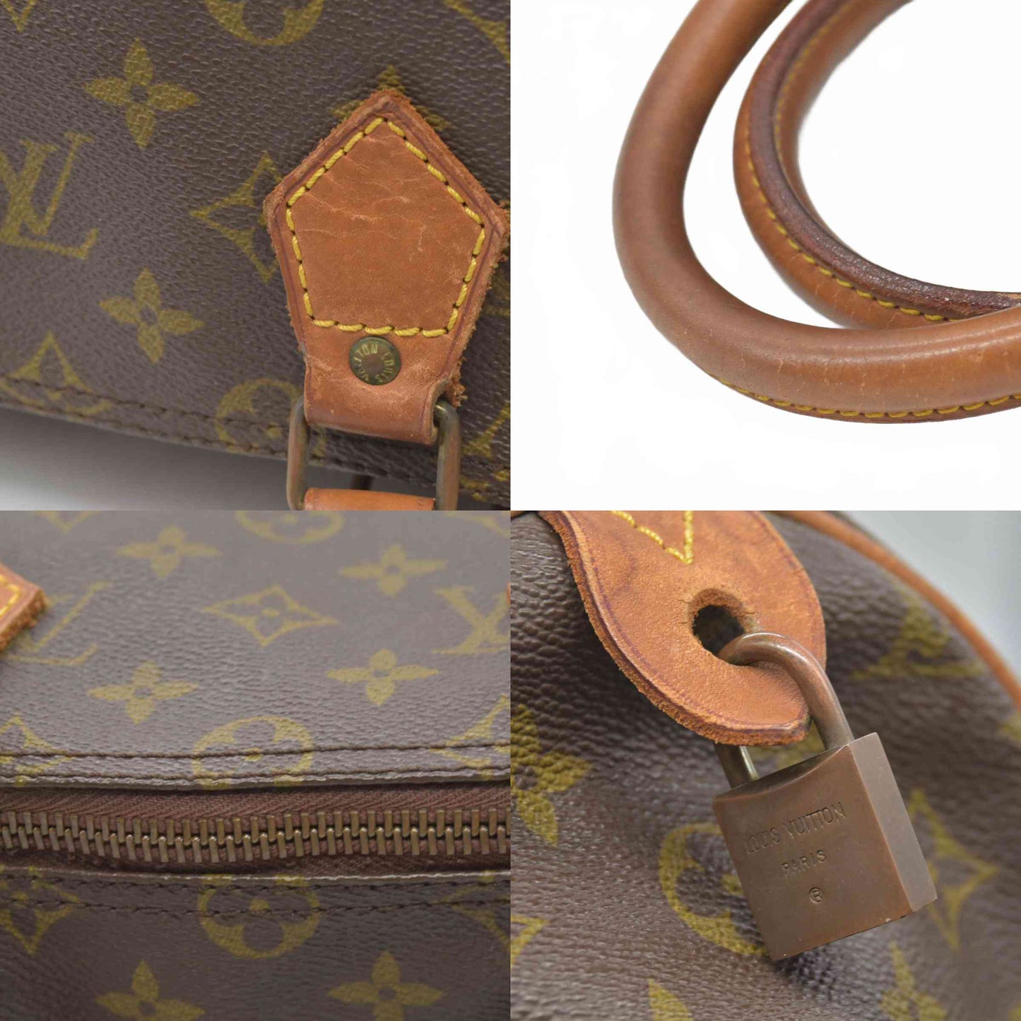 $1700 Louis Vuitton Monogram Speedy 35 SA