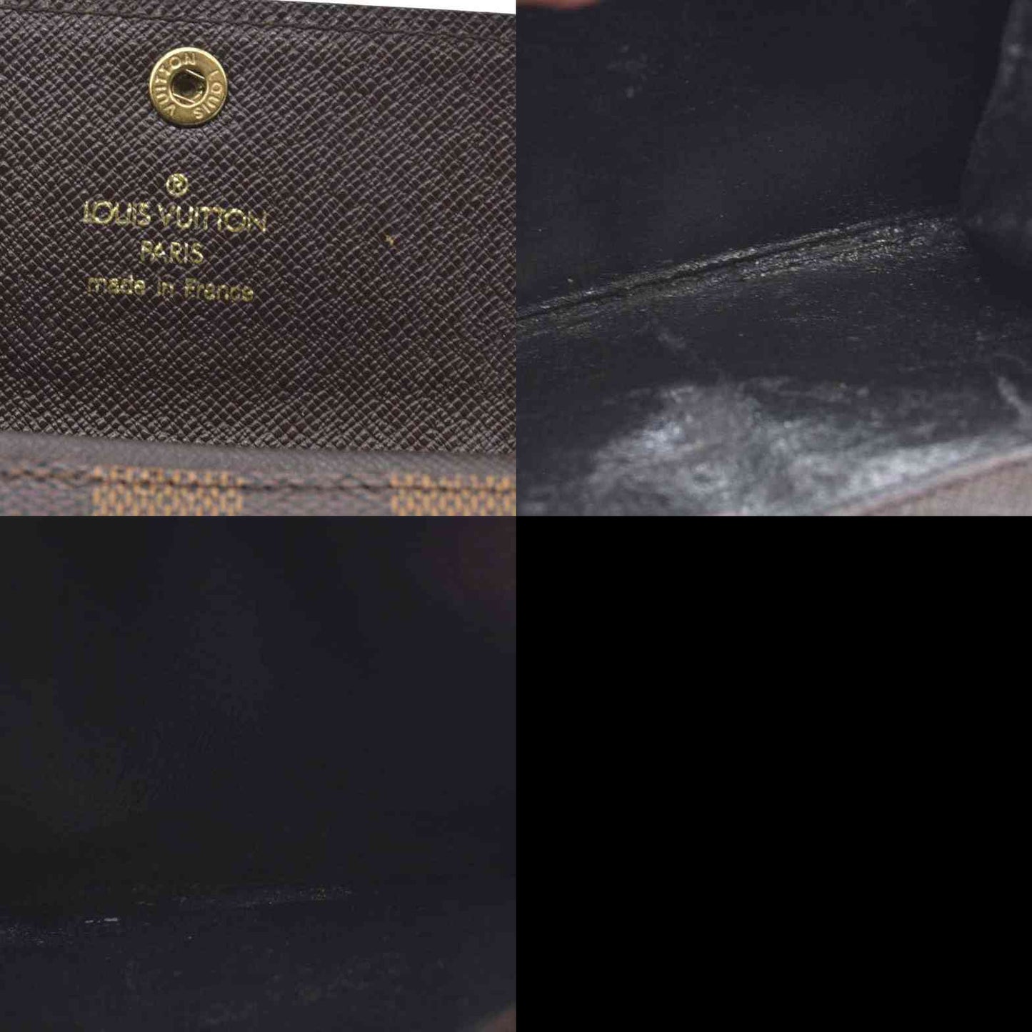 $345 Louis Vuitton Damier Ebene Pattern Coated Canvas Coin Pouch MI094 2004 CONSIGNMENT