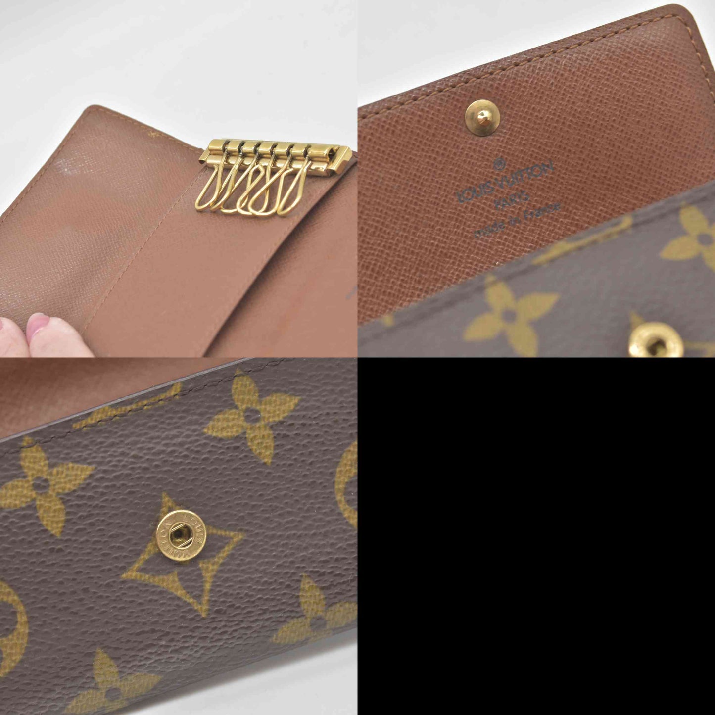 $345 2004 Louis Vuitton Monogram Multicles 6 Ring Key Case CT0024