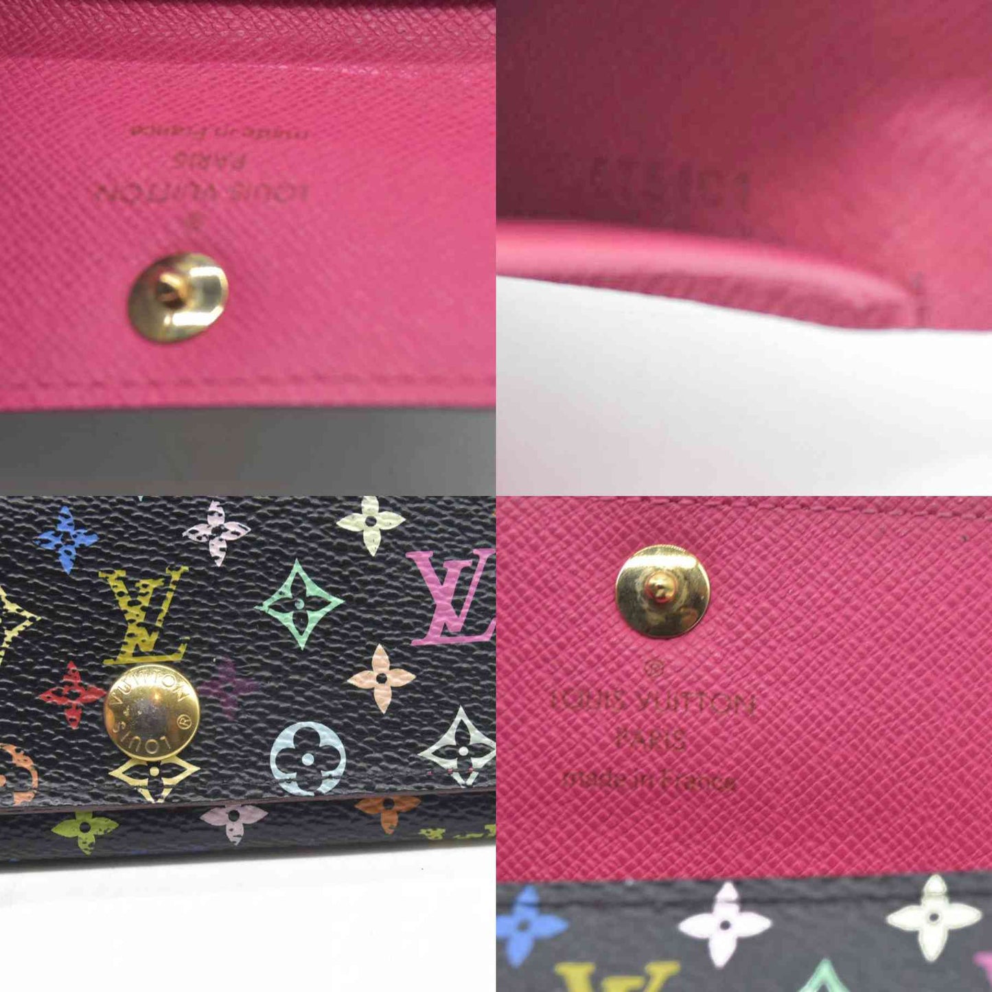 $445 Louis Vuitton Monogram Multicolor Multicles 4 Ring Key Case CT5101