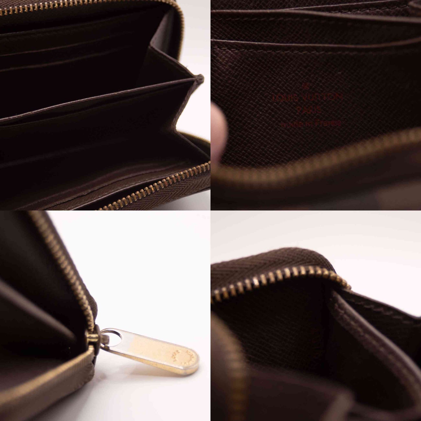 $560 2008 Louis Vuitton Damier Ebene Zippy Coin Purse CT4078