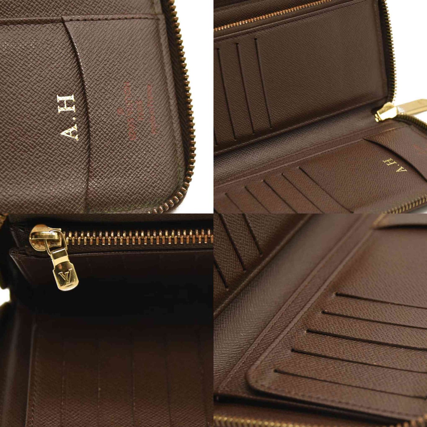 Louis Vuitton  Damier Ebene Compact Zippy Wallet MI3170