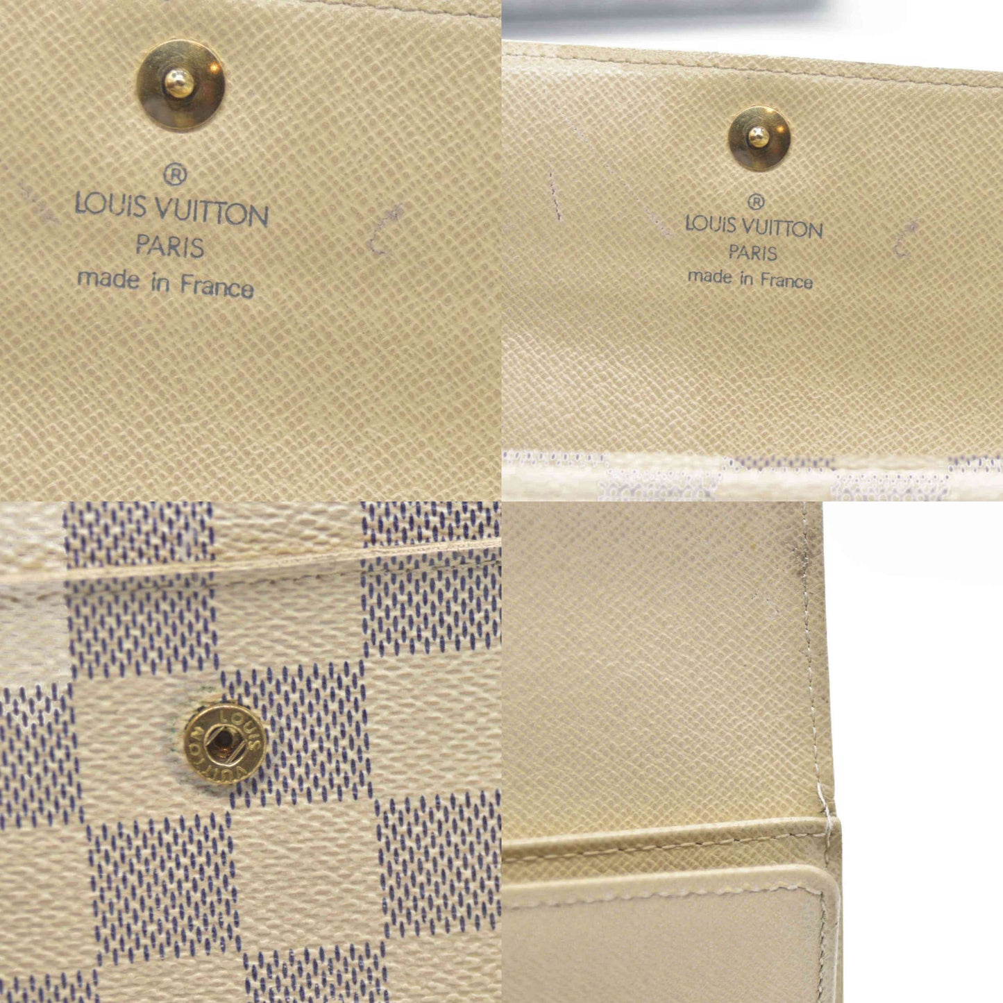 $610 LOUIS VUITTON Damier Azur Alexandra Trifold Wallet