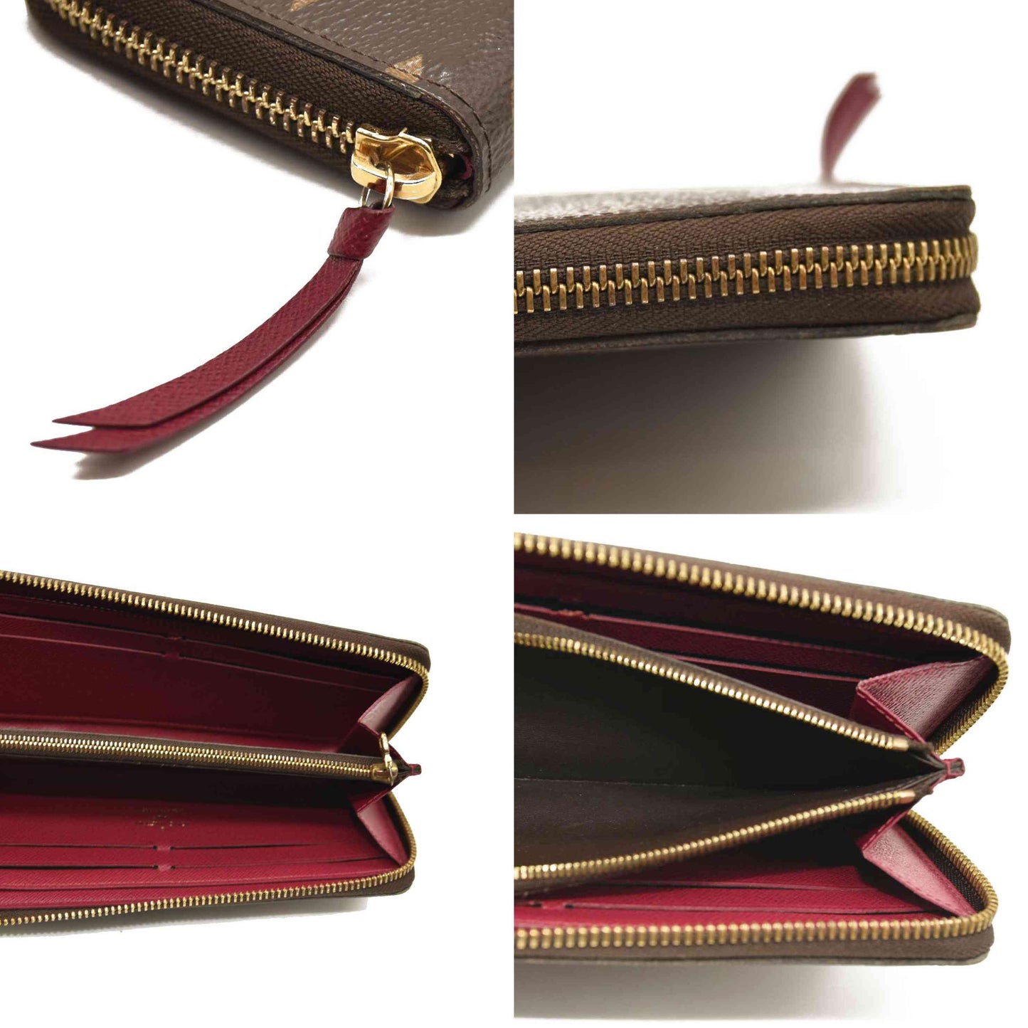 LOUIS VUITTON Monogram Clemence Wallet Fuchsia SF2188