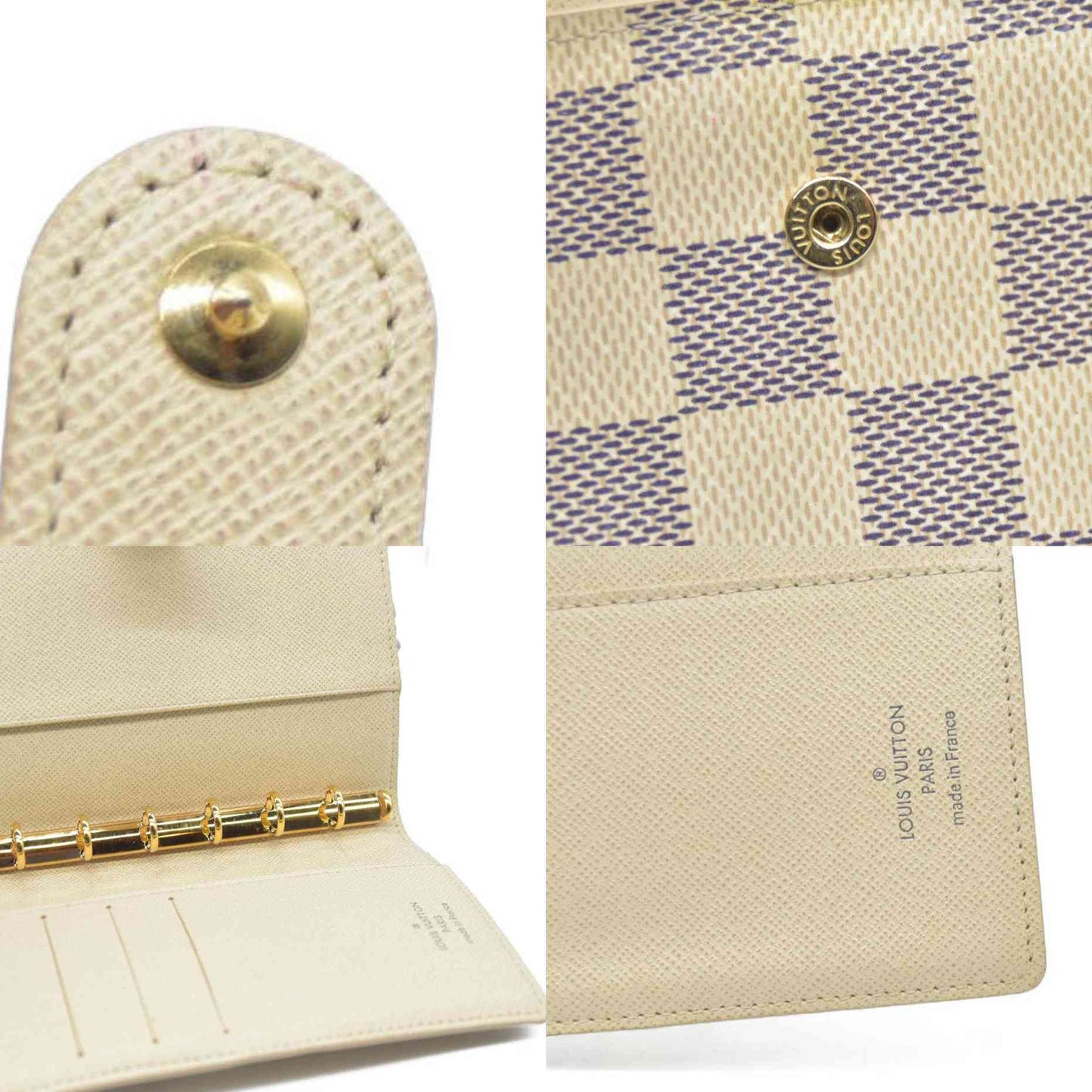 Louis Vuitton Damier Azur Agenda PM Notebook Cover White RA3149