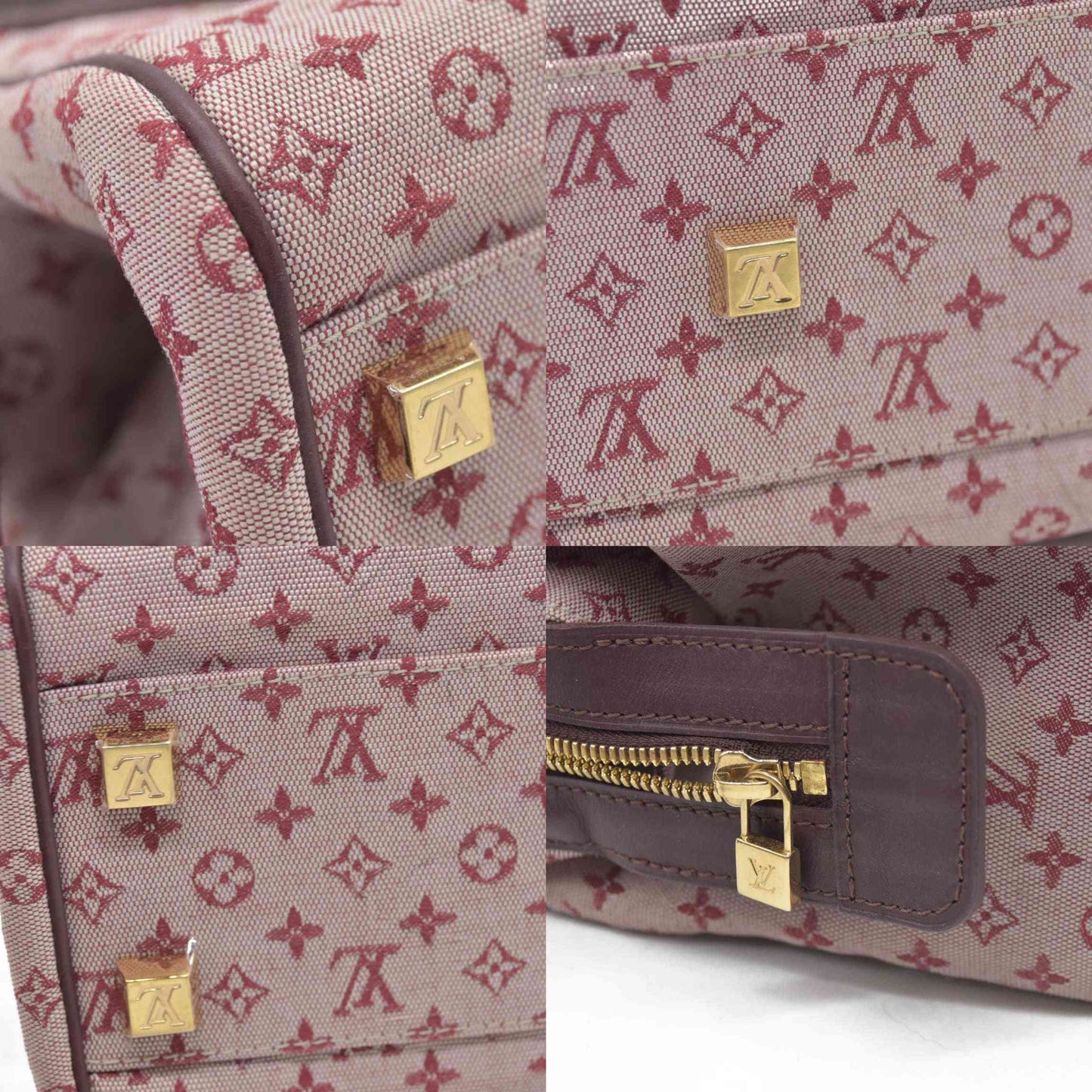 $1100 CONSIGNMENT LOUIS VUITTON Monogram Mini Lin Josephine Boston Bag