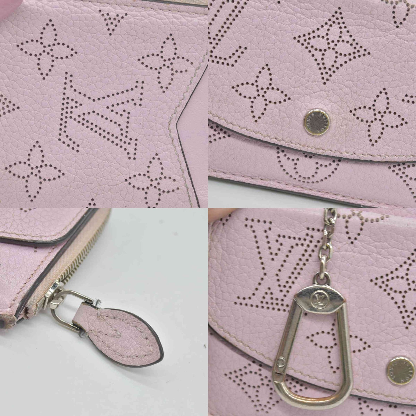 $815 Louis Vuitton Mahina Recto Verso Card Holder Magnolia