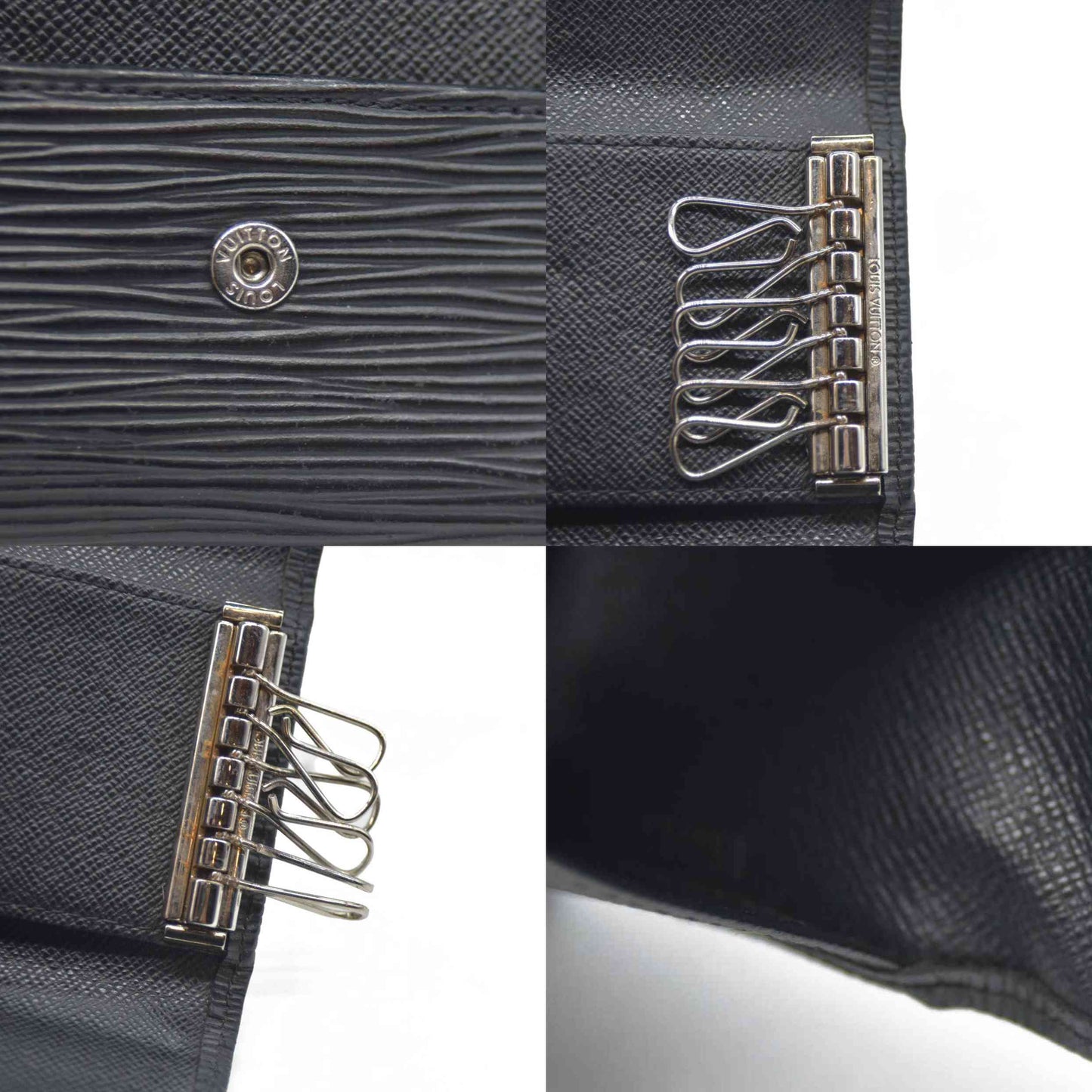 Louis Vuitton $415 Epi Multicles Leather 6 Ring Key Case Black CT4250