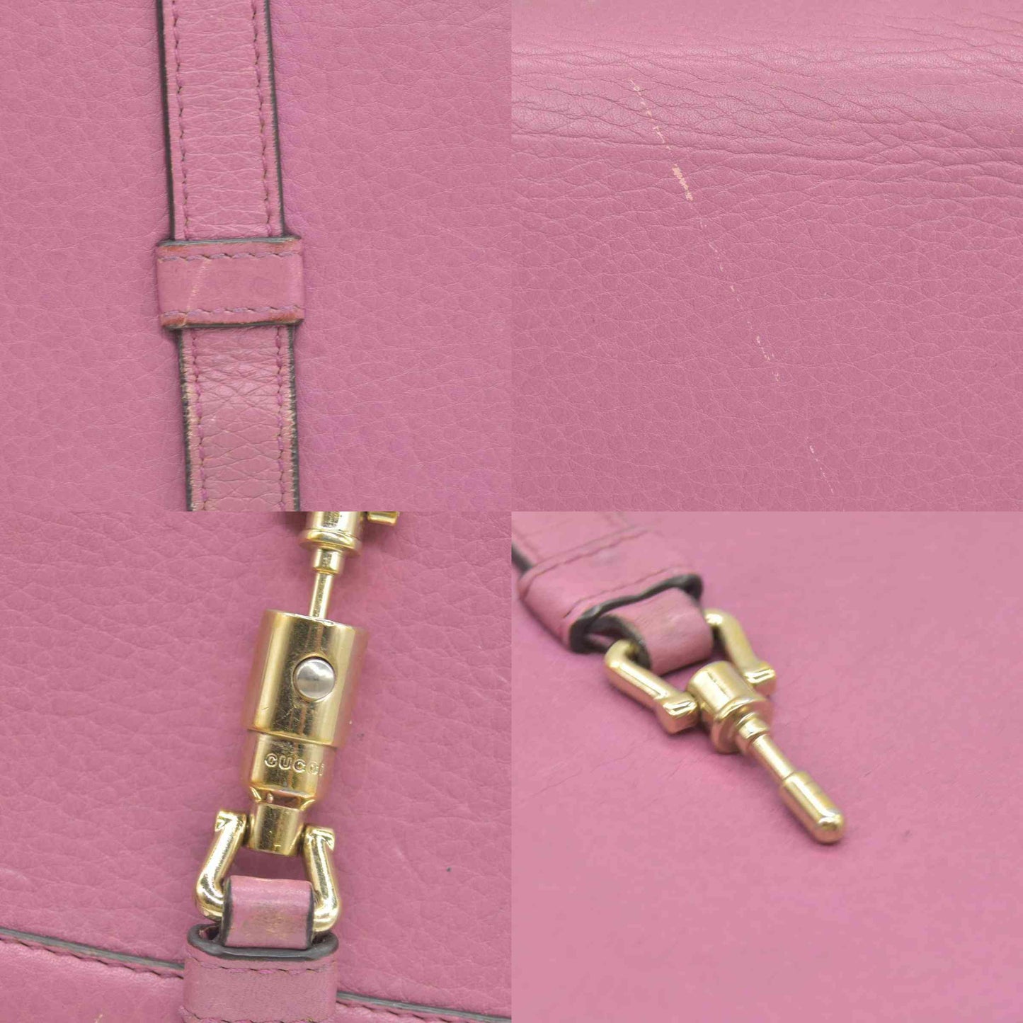 $2172 Gucci Jackie Soft Leather Flap Shoulder Bag CONSIGNMENT
