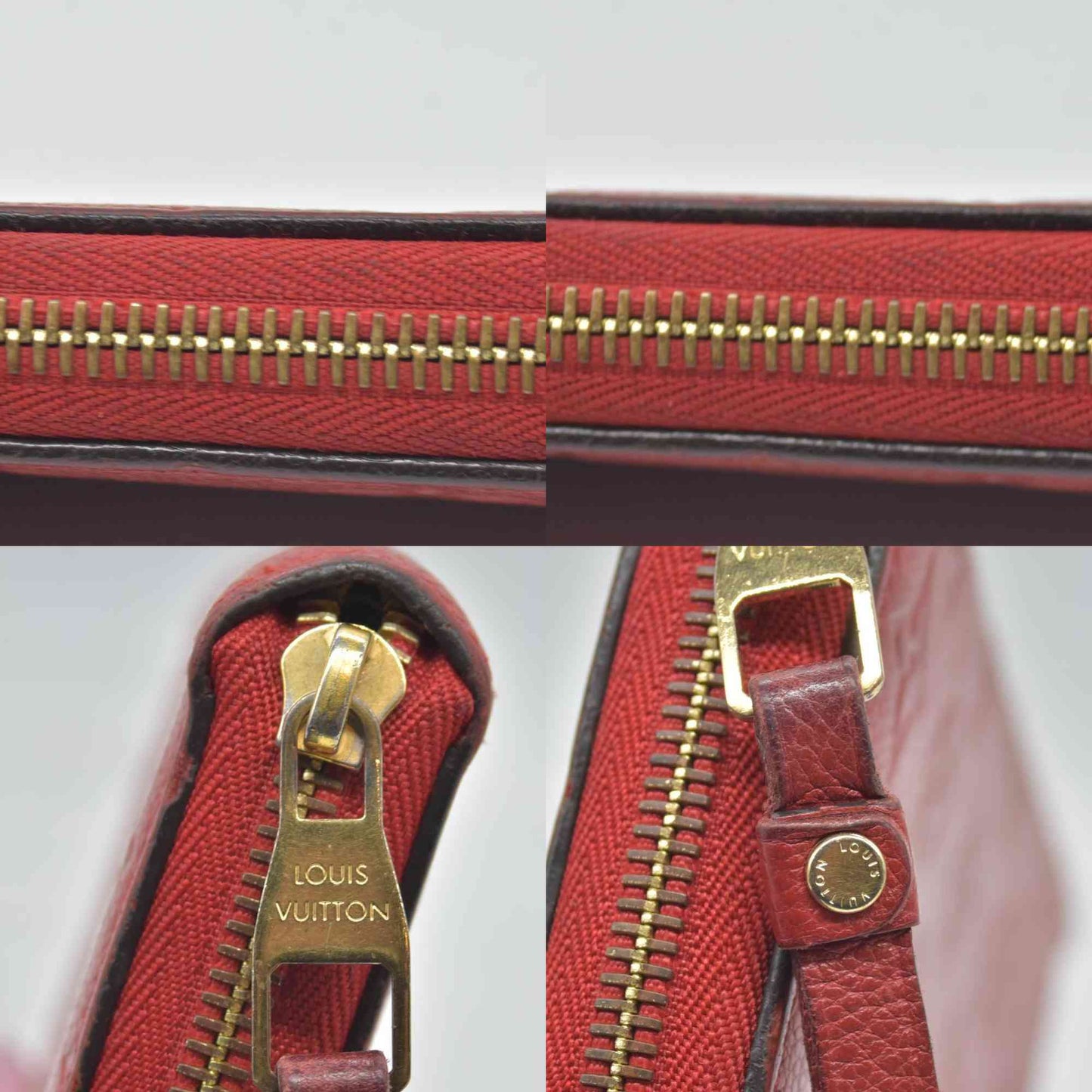 $1170 2017 Louis Vuitton Empreinte Zippy Wallet Cherry CONSIGNMENT SP4107