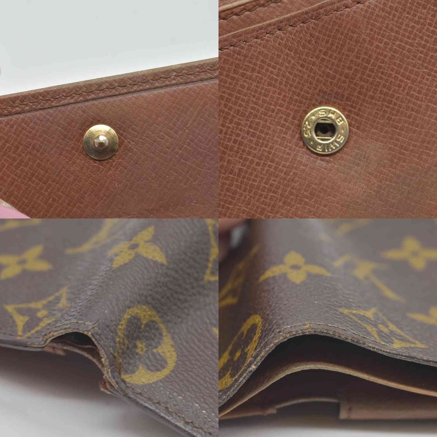 $515 MI89 1989 Louis Vuitton Monogram Portefeiulle Marco Bifold Wallet Brown CONSIGNMENT