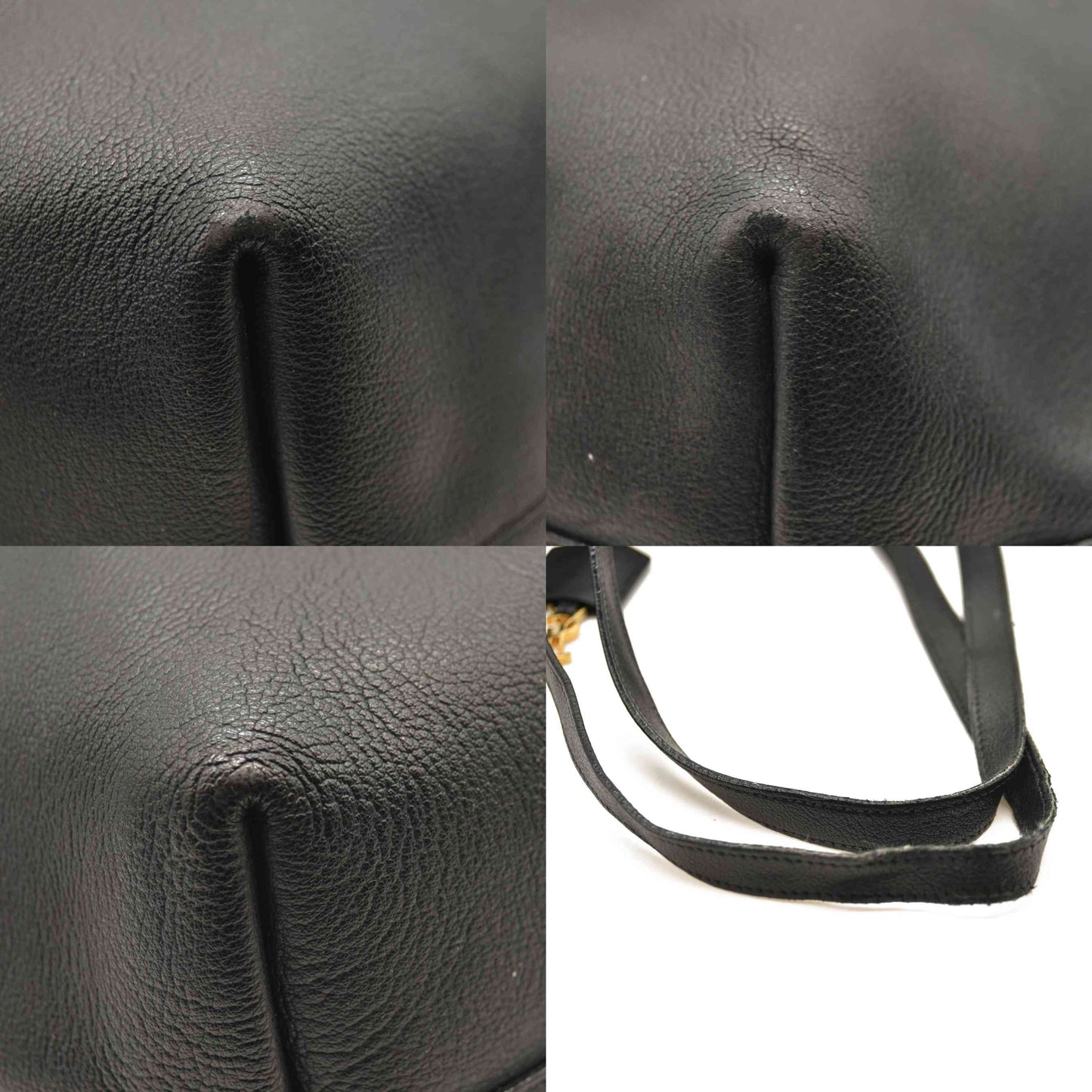 Saint Laurent  Calfskin Large Shopping Tote Black