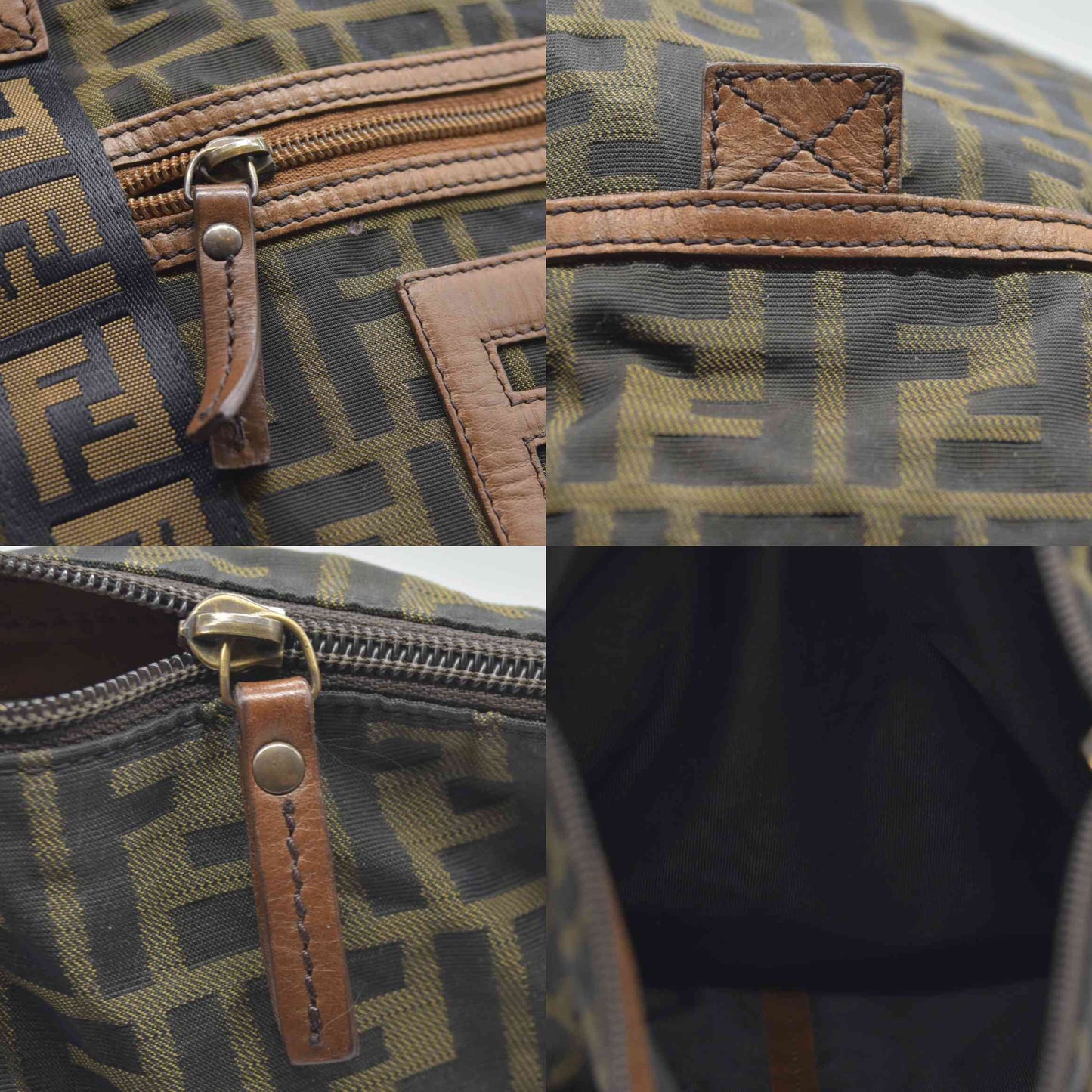 $790 Fendi 2000-2010 Zucca Canvas FF Flat Messenger Bag crossbody bag CONSIGNMENT