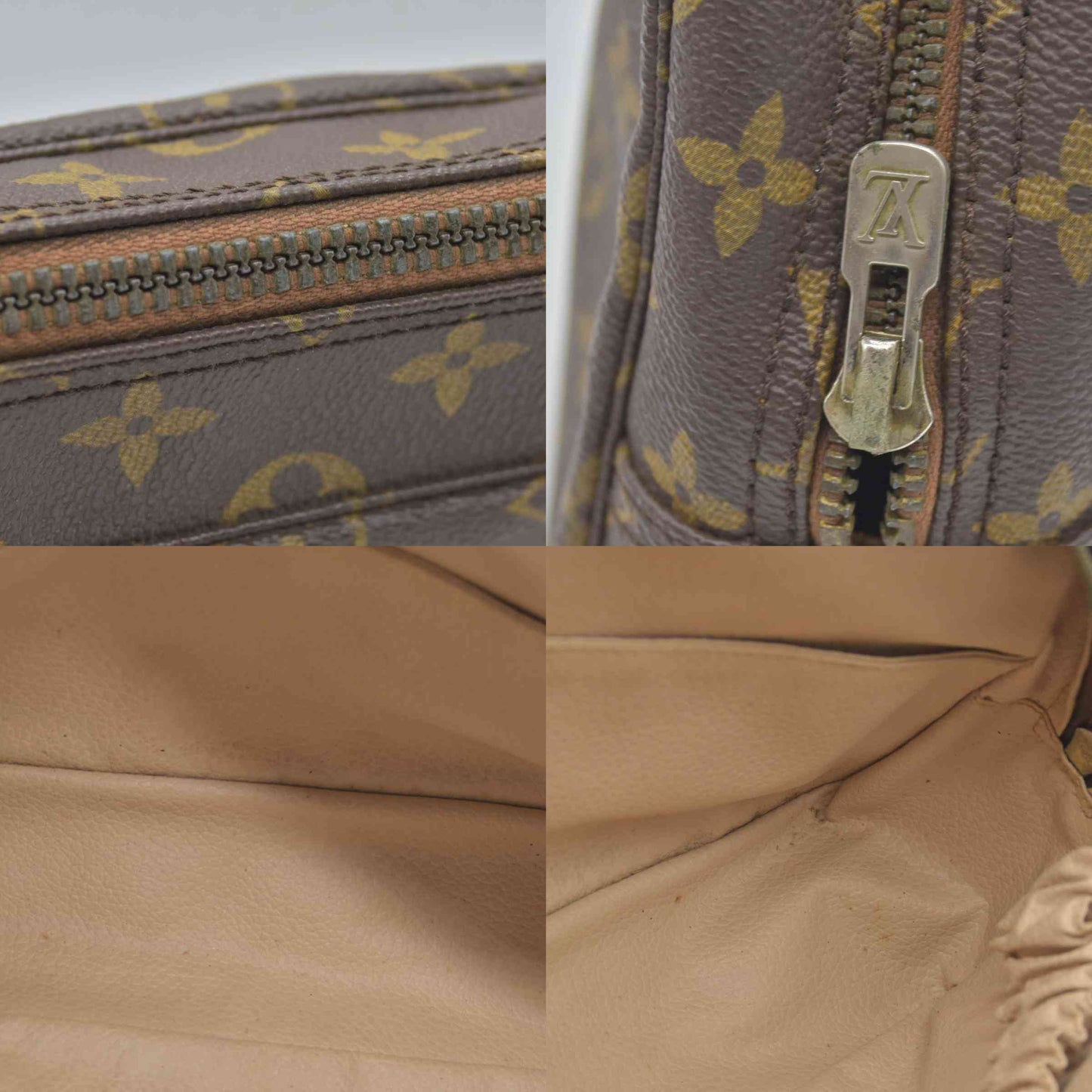 $600 1985 Louis Vuitton Monogram Trousse Toilette 28 Clutch Pouch Bag 851