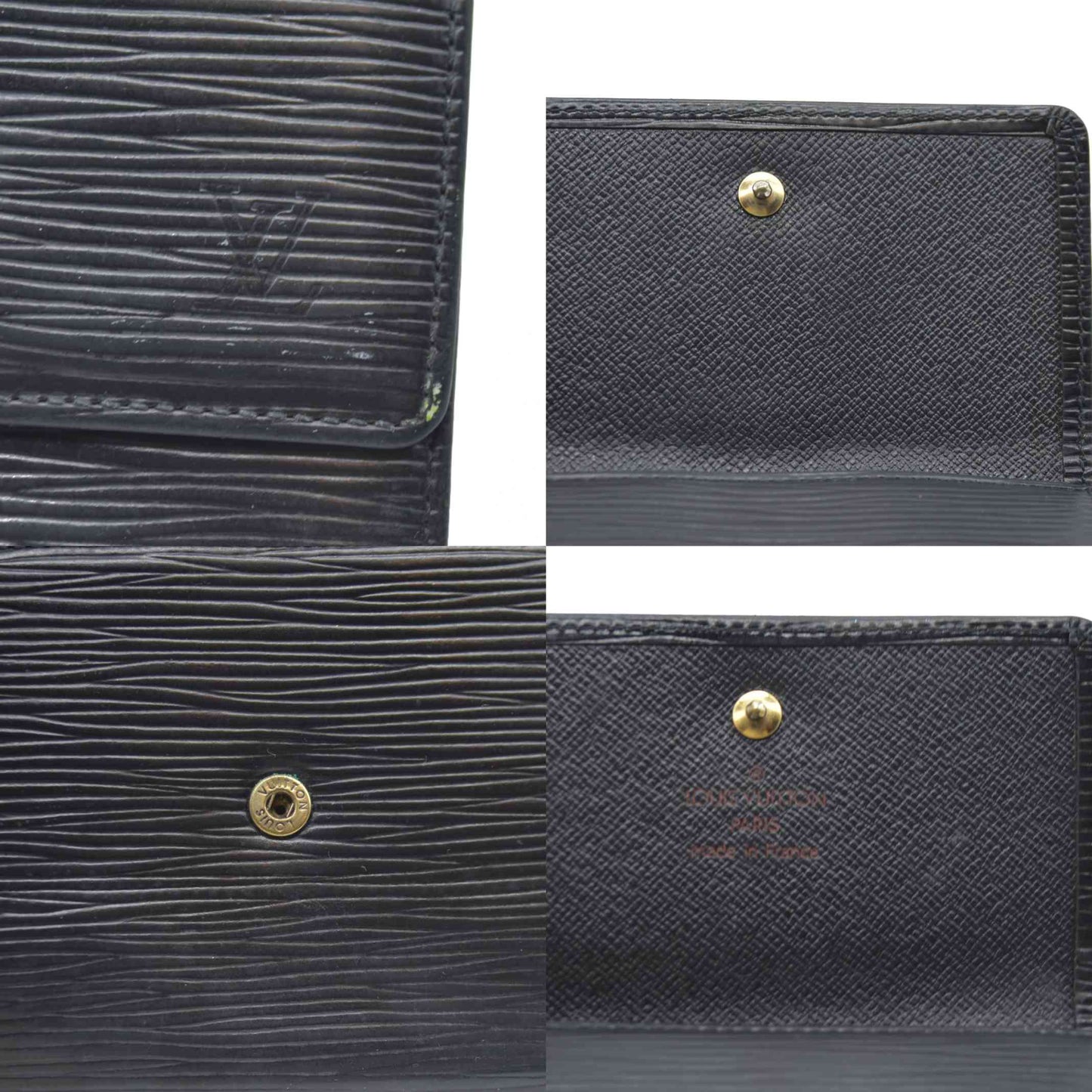 AUCTION $650Louis Vuitton Epi Porte Feiulle Elise Credit Leather Trifold Wallet SP0676