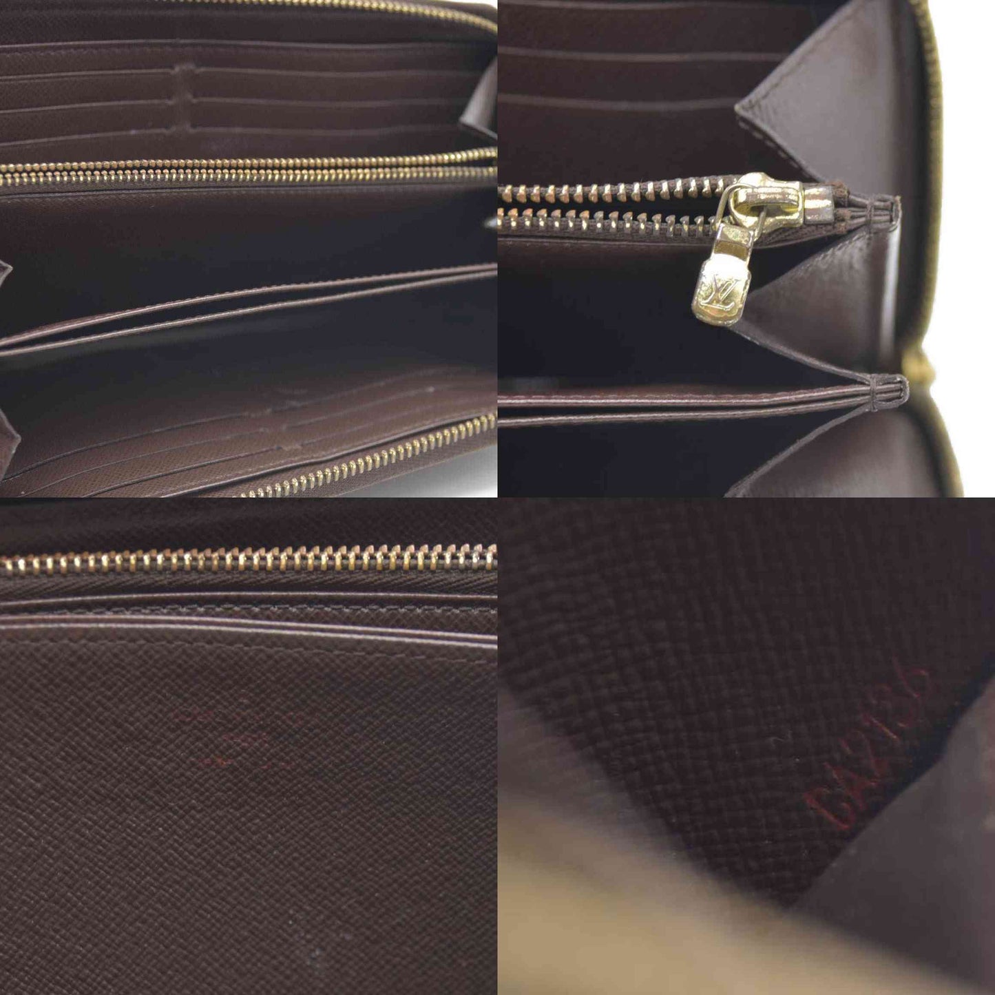 AUCTION $915 Louis Vuitton Damier Ebene Zippy Wallet CA2136