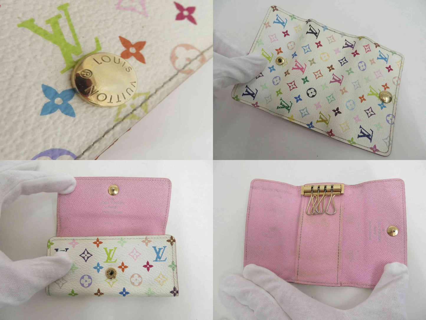 LOUIS VUITTON Monogram Multicolor Multicles 4 Ring Key Case