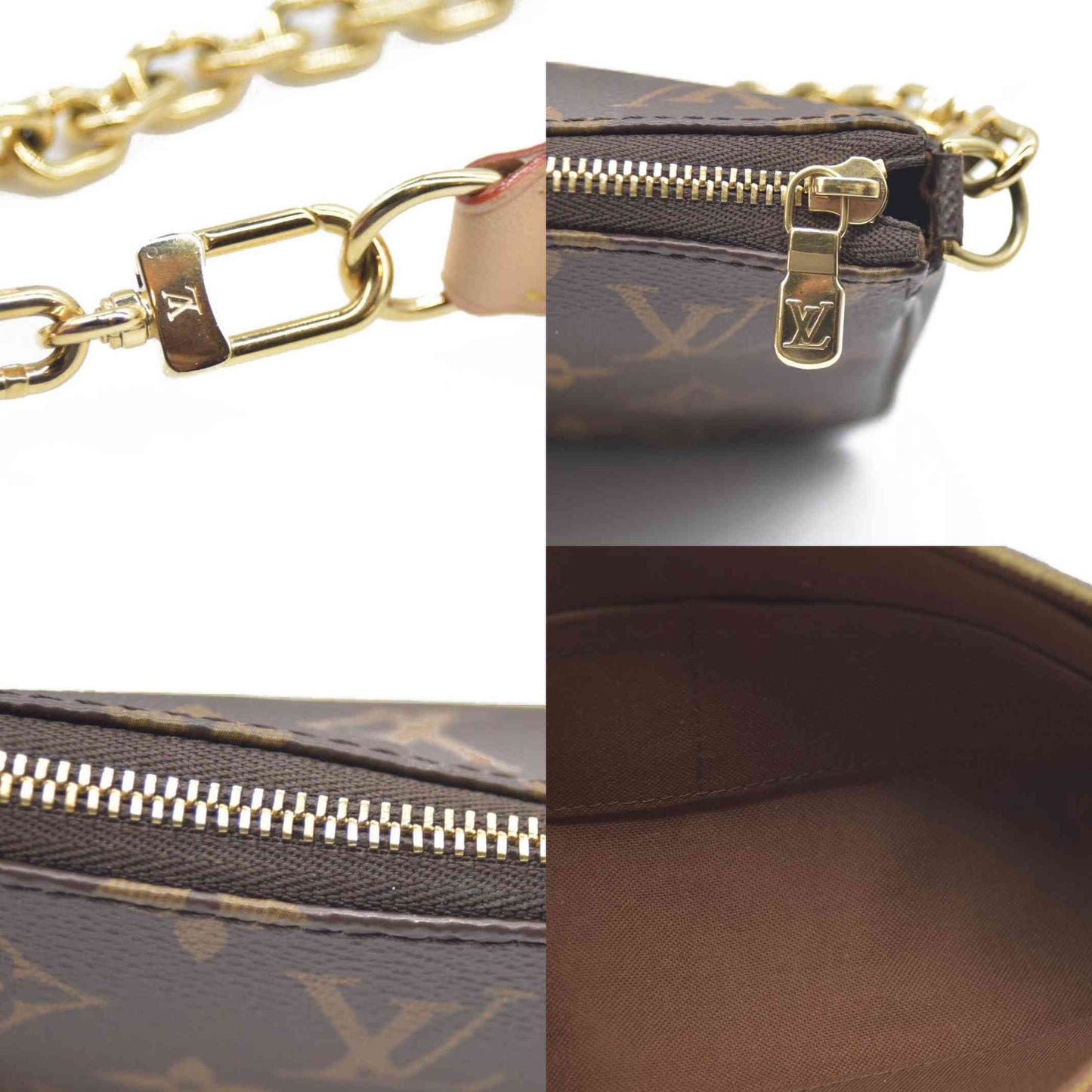 Louis Vuitton  Monogram Chain Pochette Accessories