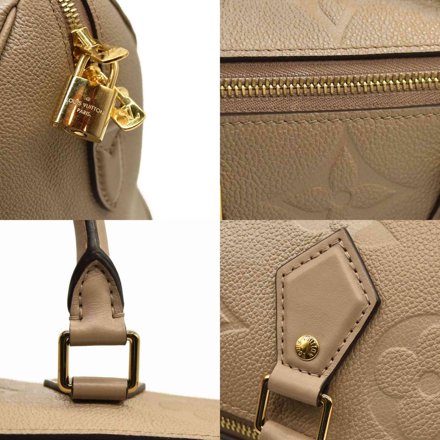 Louis Vuitton  Empreinte Monogram Giant Speedy Bandouliere 25 Tourterelle MISSING STRAP