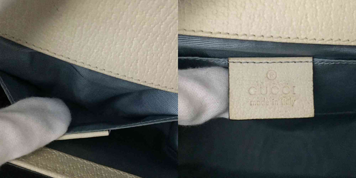 $1980 Gucci Grained Calfskin Bee Star Small Padlock Shoulder Bag White