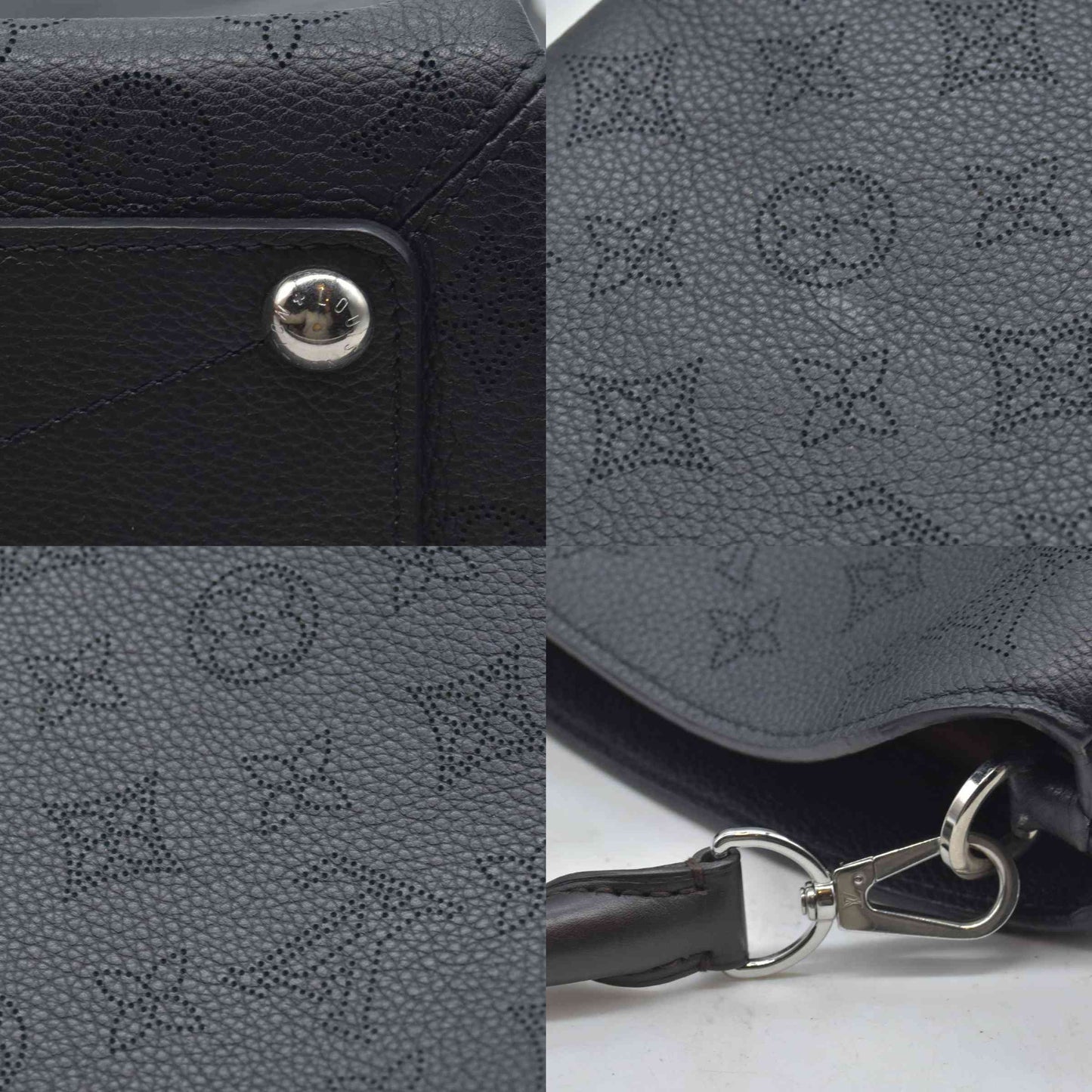 $4400 Louis Vuitton Mahina Babylone GM Black AH0178