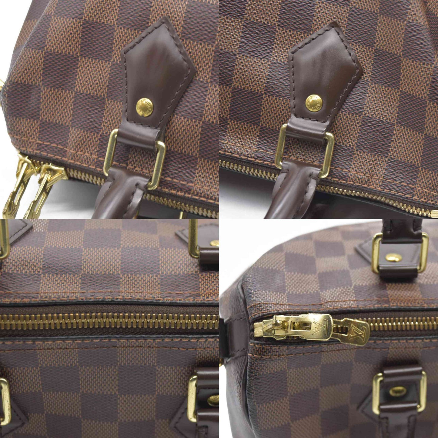 $1940 Louis Vuitton Damier Ebene Speedy Bandouliere 25
