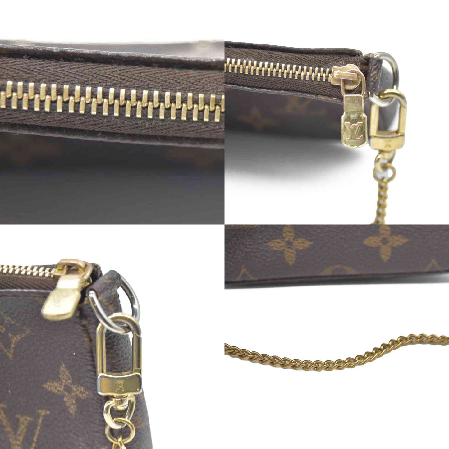 LOUIS VUITTON Mini Pochette Accessoires Monogram Handbag FL1026