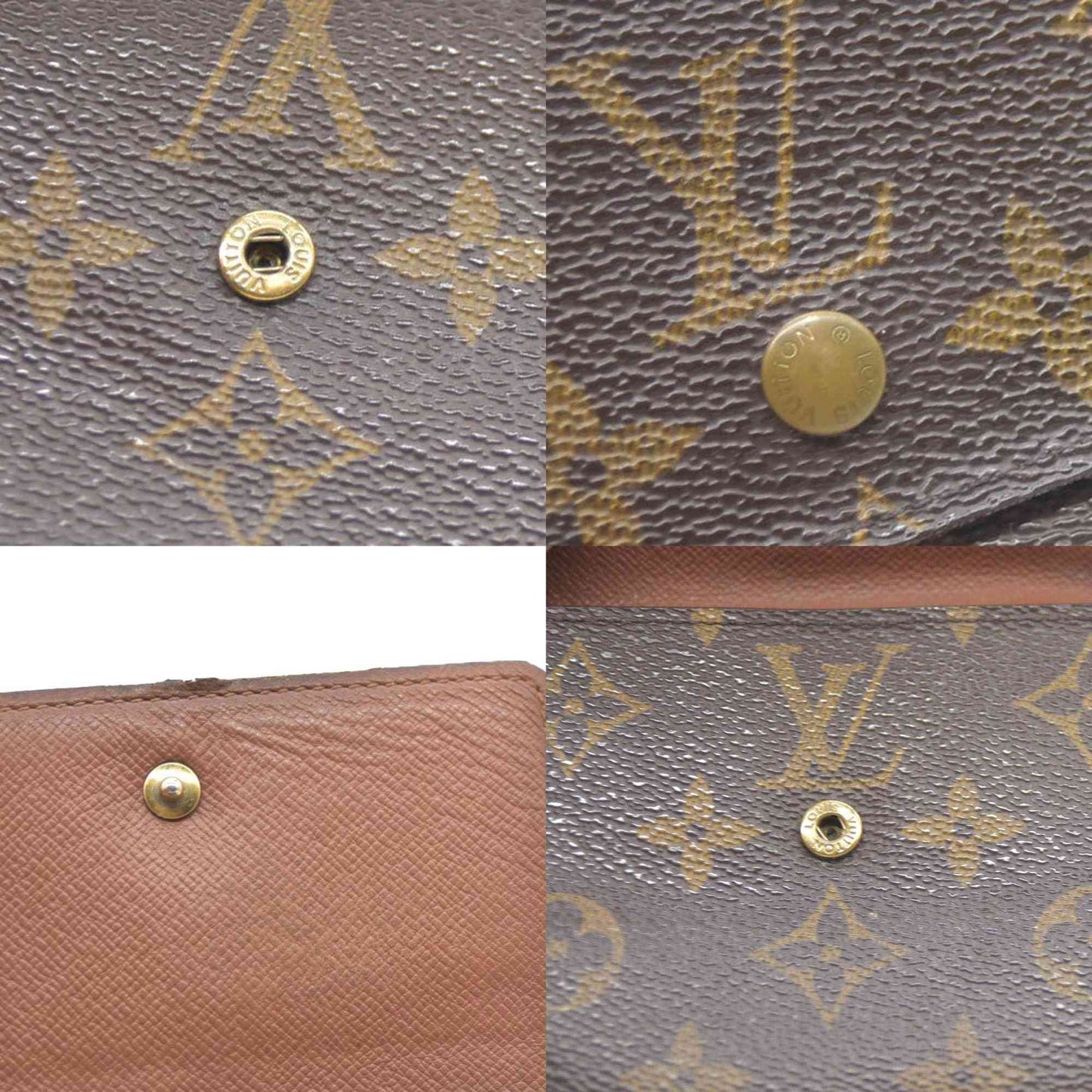 Louis Vuitton Monogram Portefeiulle Elise Trifold Wallet Brown SP0918