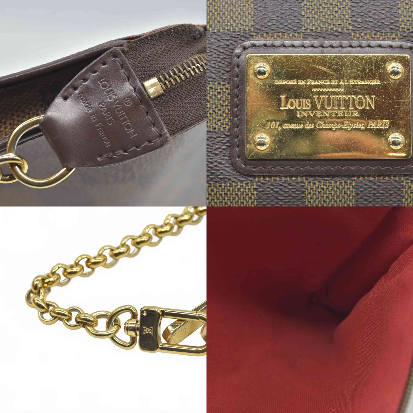 $1690 Louis Vuitton LV Accessories Pouch Sophie Brown Damier DU3007