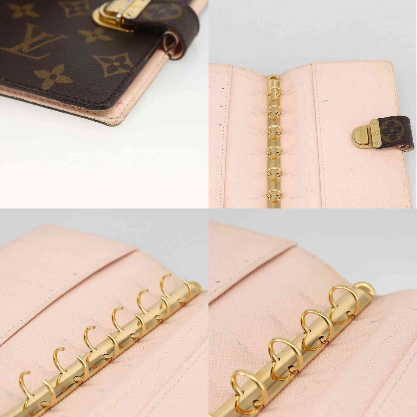 $650 2006 LOUIS VUITTON Monogram Koala Small Ring Agenda Cover Rose CA0076