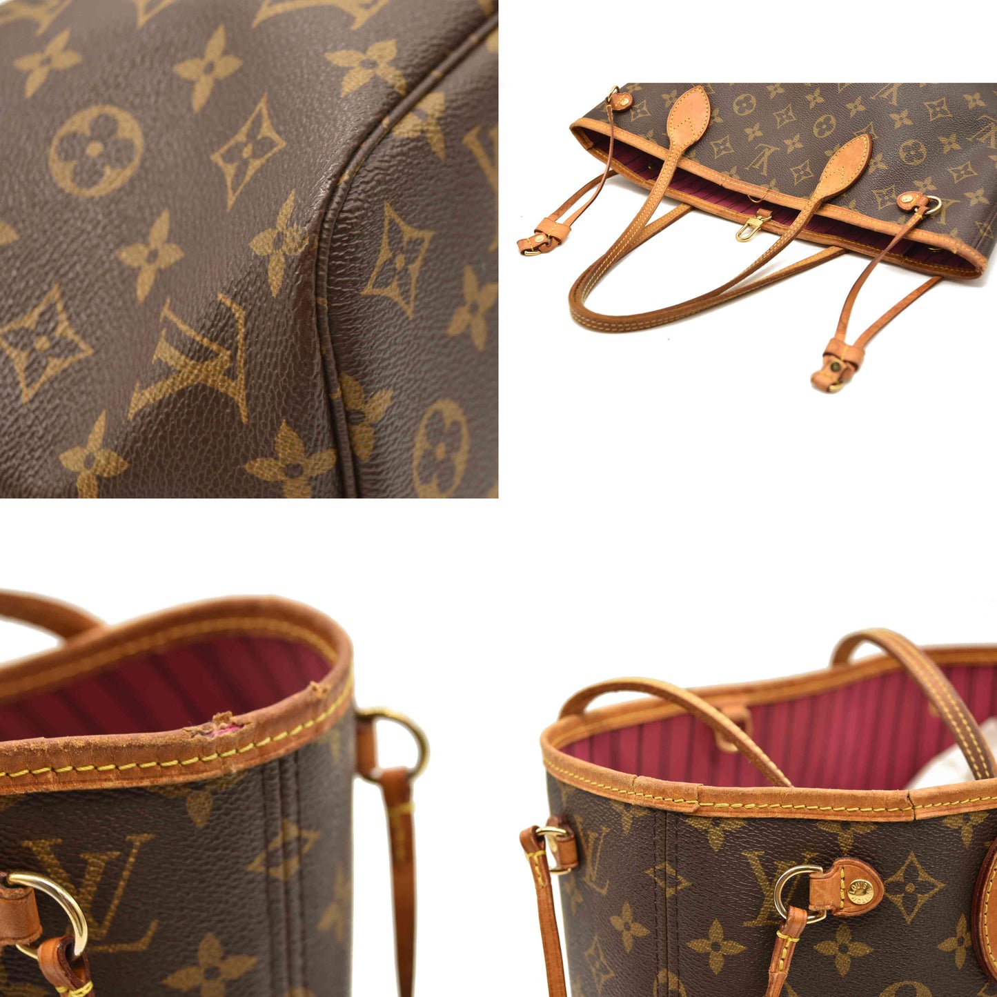 Louis Vuitton  Monogram Neverfull PM Fuchsia AR3166