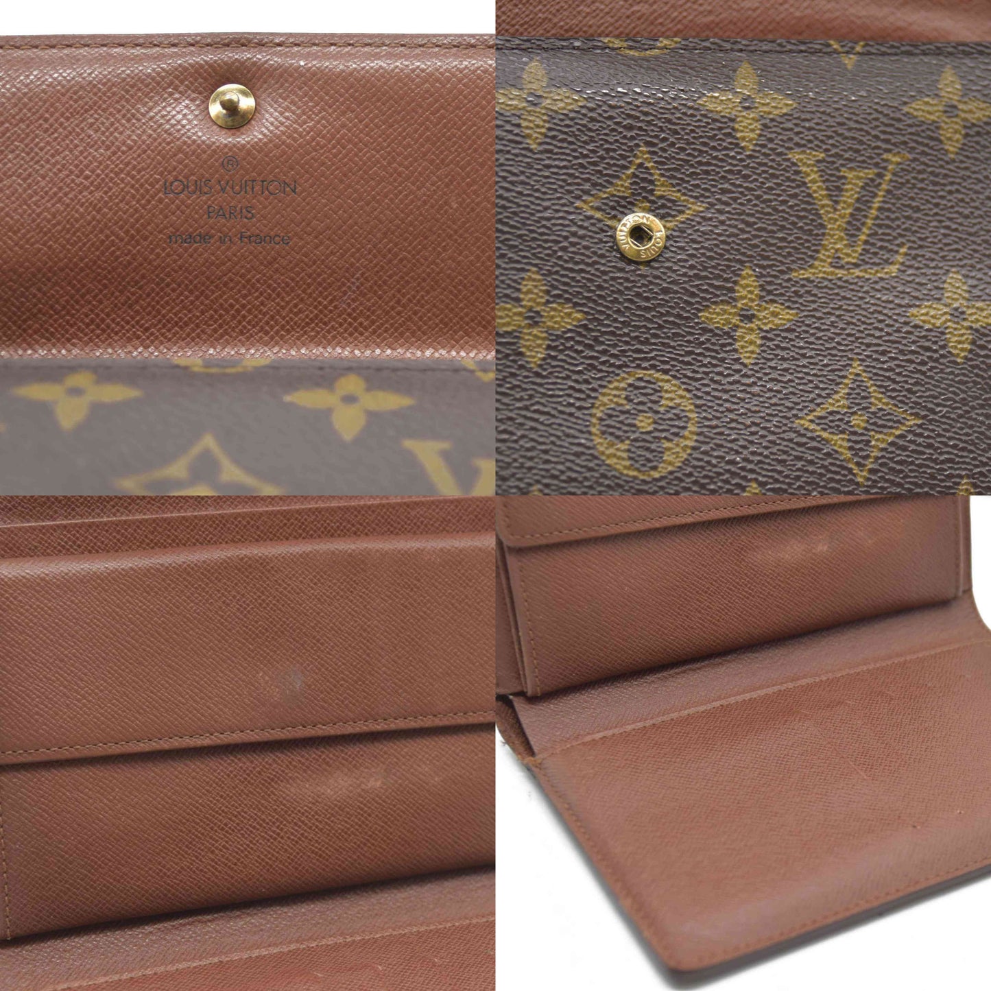 $610 LOUIS VUITTON Monogram Alexandra Trifold Wallet SP0090