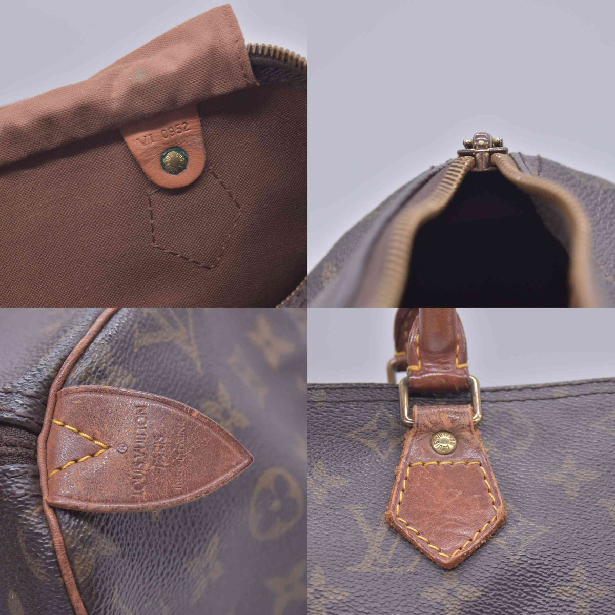 $1550 1992 Louis Vuitton Monogram Speedy 30 Hand Bag VI0952