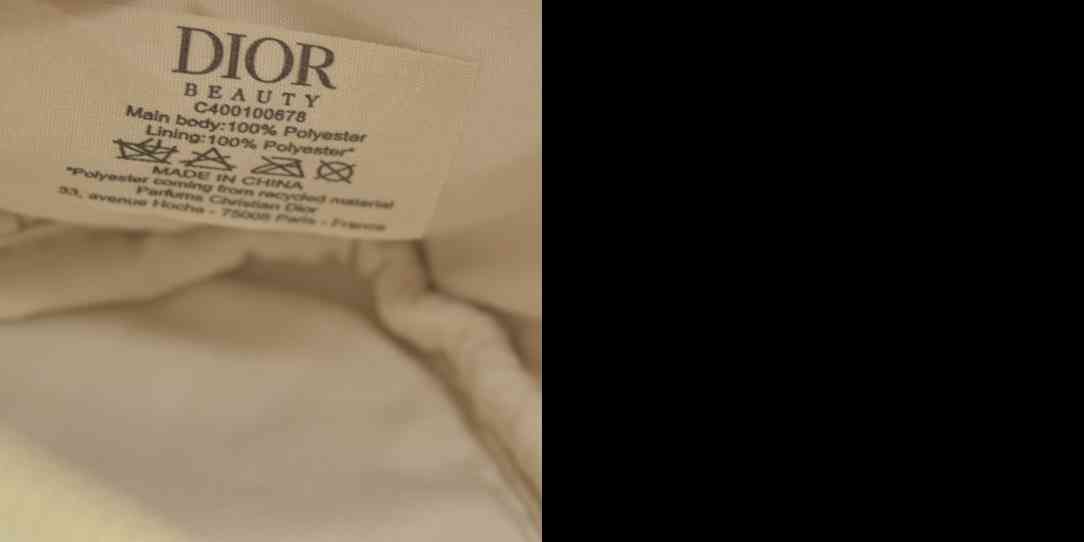 Dior GWP Cosmetic Pouch – Cream Canvas with Gold CD Logo