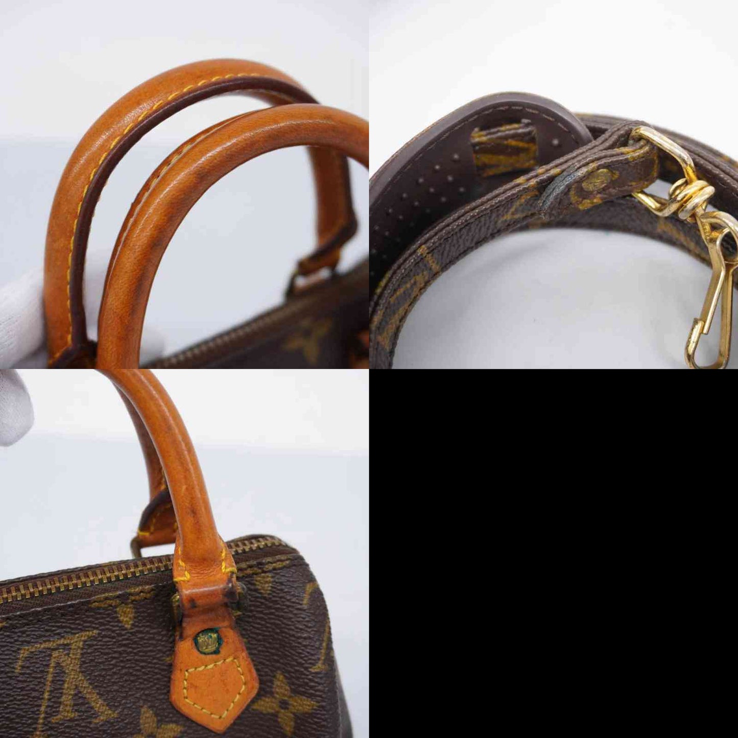 LOUIS VUITTON Monogram Mini Speedy with Strap